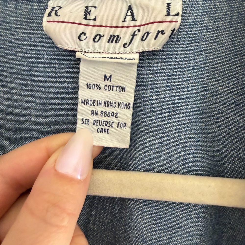 Vintage Women's Blue Denim shacket 100% cotton - Picture 3 of 3